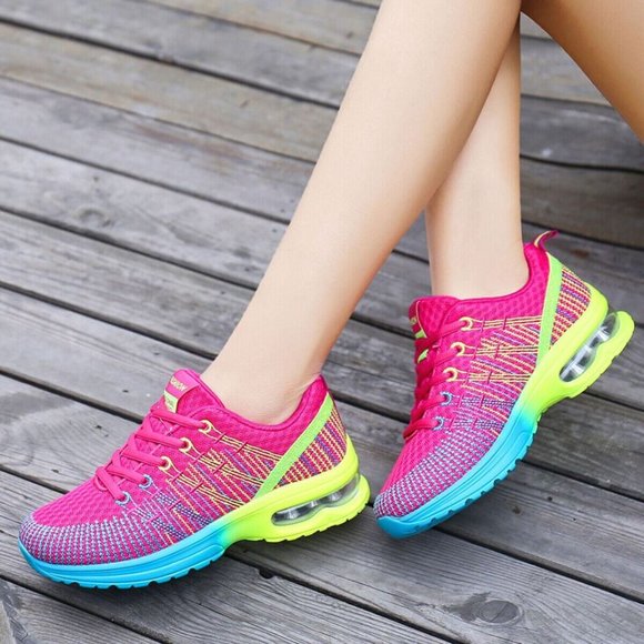 Women's Air Cushion Running Shoes Non-slip Breathable Casual Tennis Gym Sneakers - Picture 4 of 11